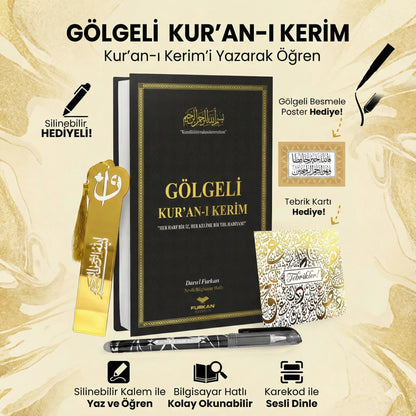 Gölgeli Kur’an-ı Kerim Seti • Yazarak Öğren, Kalbine Yaz